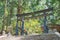 Approach to Atago Shrine on Mt. Atago in Kyoto, Japan. Atago Shrine is a Shinto shrine on Mount Atago