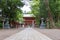 Approach to Kashima Shrine Kashima jingu Shrine in Kashima, Ibaraki Prefecture, Japan.