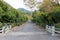 Approach to Mausoleum of Emperor Tenji in Yamashina, Kyoto, Japan. Emperor Tenji 626-672 was the