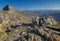 Approach to summit of Mount Snowdon,looking south,downwards from Watkin Path,Snowdonia,Wales,UK