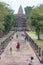 Approach and tower of Phnom Rung, Buriram`s Khmer temple on volcano, in Thailand