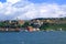 Approaching Meersburg on Stormy Lake of Constance, Baden-Wuerttemberg, Germany