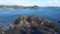 Approaching a rocky island at Waiheke Island