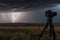 Approaching Thunderstorm with Dark Clouds and Lightning