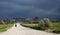 Approaching thunderstorm over Rose valley, Cappadocia, Turkey