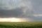 Approaching Thunderstorm over wheat field