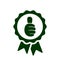 Approval check icon isolated, quality sign with thumb up, I like it, Yes, good â€“ vector