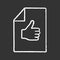 Approval document chalk icon