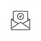 Approval mail outline icon