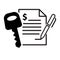 approve document icon, document, key, pen symbol
