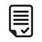 approve document icon, paper with check mark vector