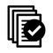 approve document icon, review symbol