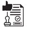 approve document icon, thumbnail symbol