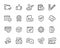 Approve icons set collection of simple linear web icons vector stroke