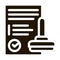 Approve Stamp Icon Vector Glyph Illustration