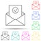 approved answer in envelope multi color style icon. Simple thin line, outline vector of interview icons for ui and ux, website or
