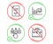 Approved checklist, Correct checkbox and Financial diagram icons set. Tool case sign. Vector