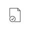 Approved file document outline icon