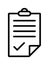 Approved file document tick line icon
