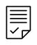 Approved file document tick line icon