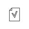 Approved file outline icon