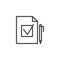 Approved file outline icon