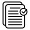 Approved files icon, outline style