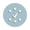 Approved, gdpr badge icon. Simple glyph, flat vector of gdpr icons for ui and ux, website or mobile application