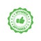 Approved green rubber stamp with grunge in a flat design
