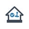 Approved, home loan, mortgage, real estate, stamp icon vector illustrator