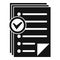 Approved inventory papers icon, simple style