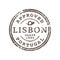 Approved Lisbon Portugal postage delivery stamp