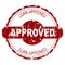 Approved loan rubber stamp