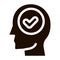 Approved Mark In Man Silhouette Mind glyph icon