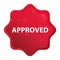 Approved misty rose red starburst sticker button