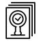 Approved office papers icon, outline style