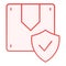 Approved parcel flat icon. Box and check red icons in trendy flat style. Cargo safety gradient style design, designed