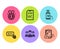 Approved, Phone payment and Buy button icons set. Report document, Group and Prescription drugs signs. Vector