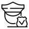 Approved police guard icon, outline style