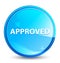 Approved splash natural blue round button