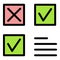 Approved task schedule icon vector flat