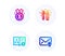 Approved, Technical algorithm and Creativity icons set. Verified mail sign. Vector