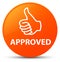 Approved (thumbs up icon) orange round button