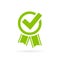 Approved tick vector certificate icon