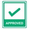 Approved tick vector certificate icon. Approve Related Vector Line Icons