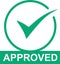 Approved tick vector certificate icon. Approve Related Vector Line Icons