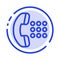 Apps, Call, Dial, Phone Blue Dotted Line Line Icon