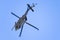 Apr 28, 2020 Mountain View / CA / USA -  Military helicopter performing search and rescue training exercises around Moffett