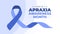 Apraxia Awareness Month background or banner design template