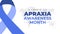 Apraxia Awareness Month background or banner design template